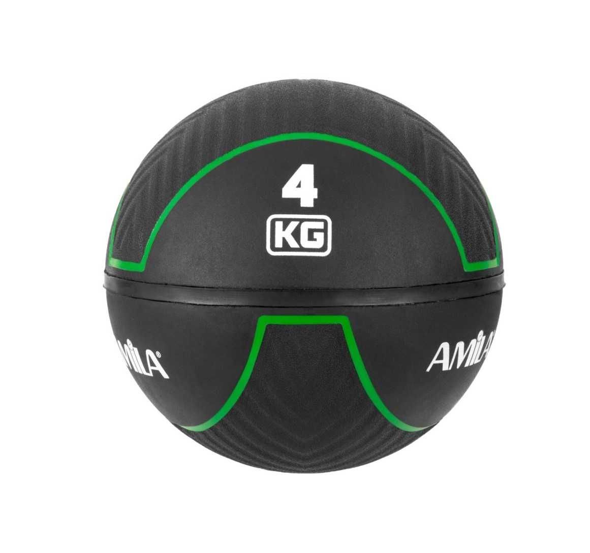 Медицинска Топка Amila Medicine Ball 4 кг, Естествен Каучук HQ Rubber