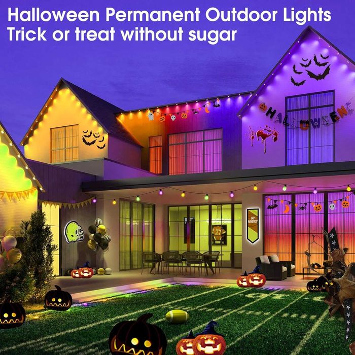 Brillistep RGBIC WiFi LED  постоянни външни светлини 15 м, за стрехи