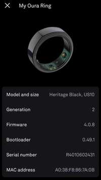 Oura Ring - Gen2 US10