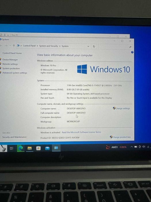 ~WOW~ Hp EliteBook 840 G8 i5-1145G7 16gb ram SSD 256 Full HD IMPECABIL