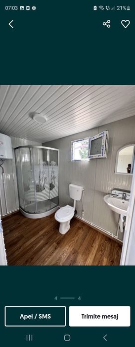 Vand containere modulare sanitare vestiare lambriu