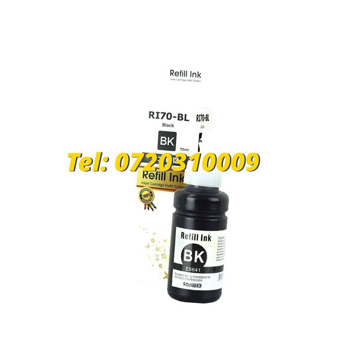 Cerneala Black Pentru Imprimantele Epson Lseries Etseries 70ml