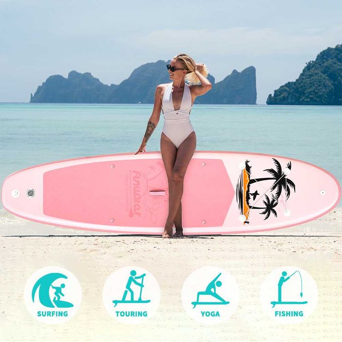 Надуваем падълборд Funwater Palm Drift 335 каяк седалка SUP Paddle