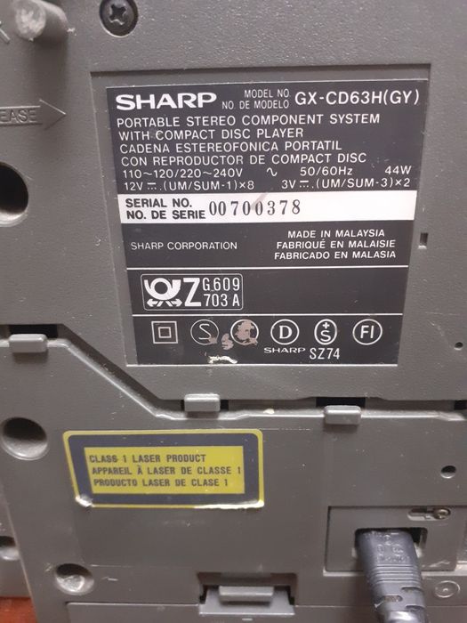 Radio Caset  SHARP GX-CD-63H