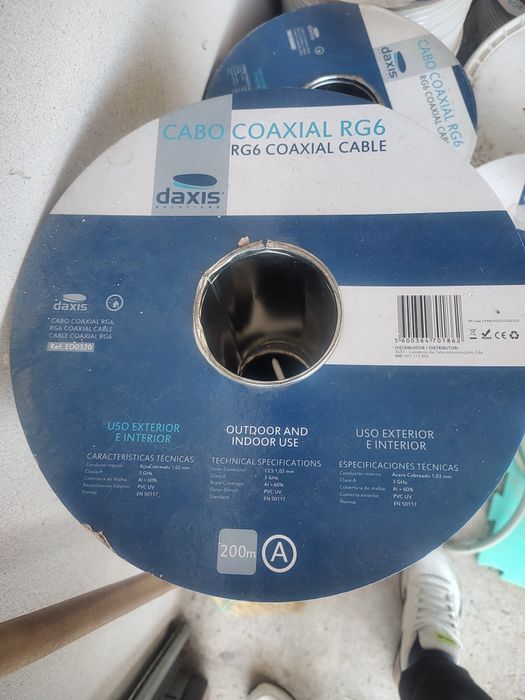 Cablu coaxial RG6,rola mare 200m