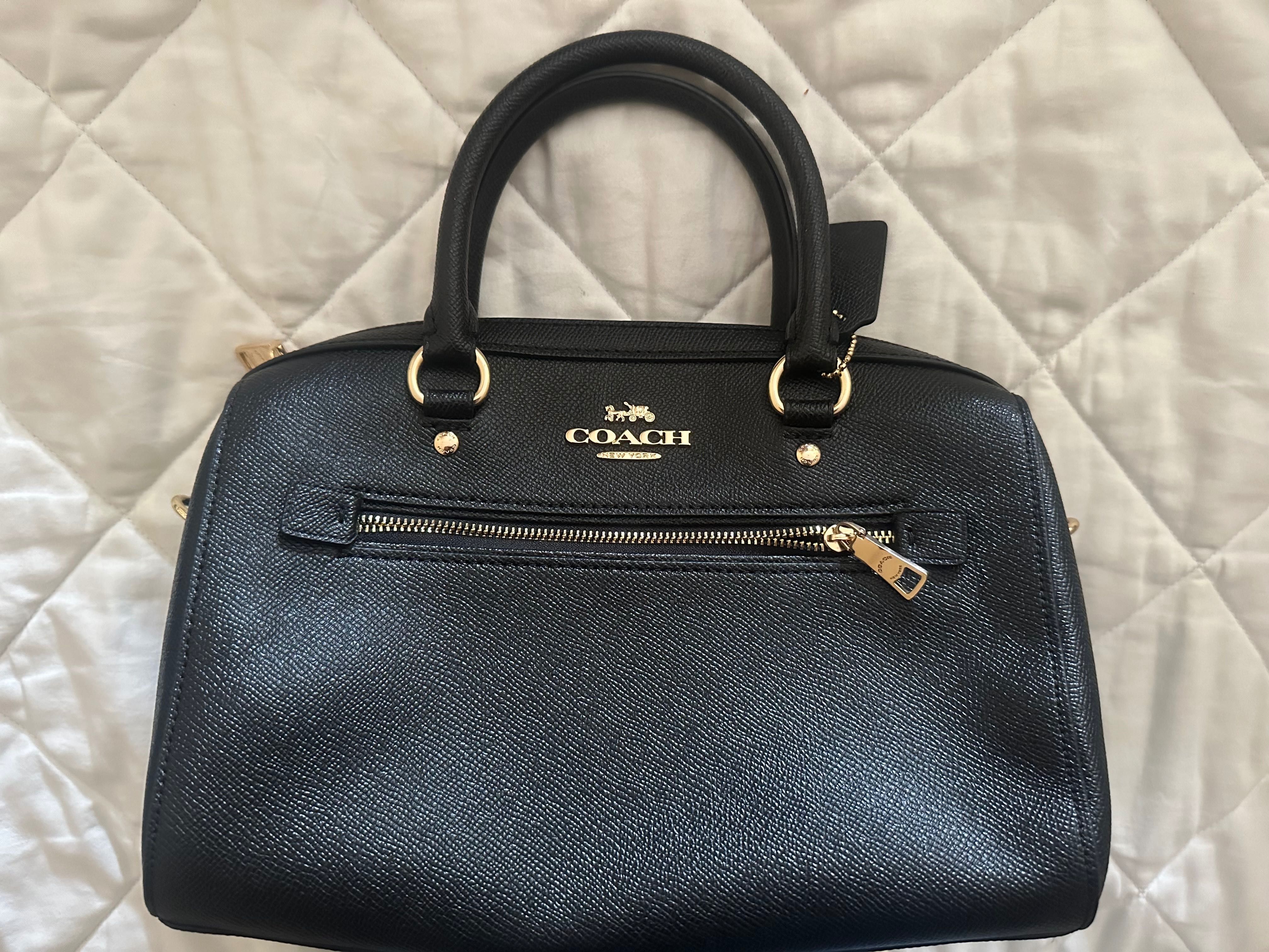 Coach mini black bag чанта
