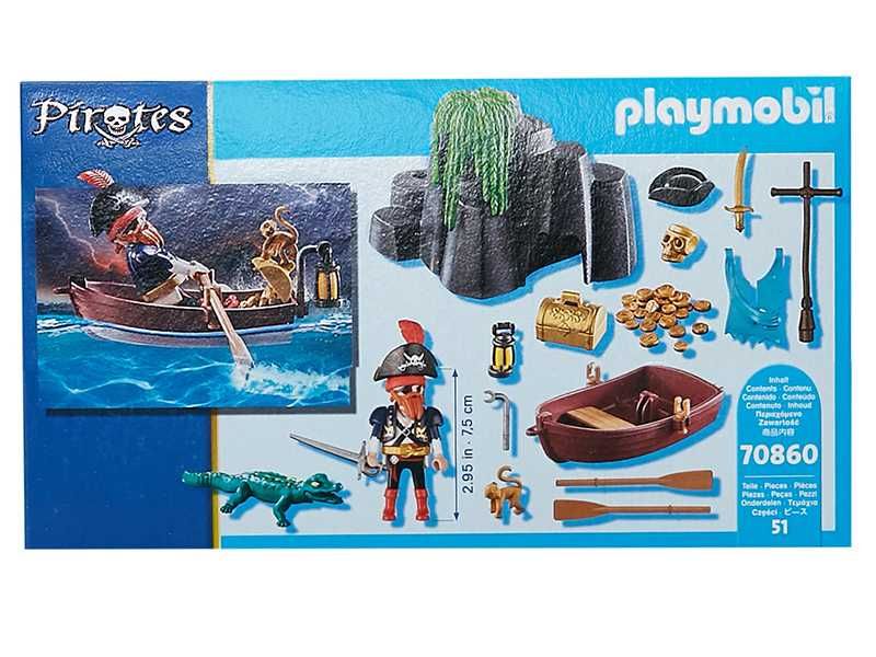 НОВИ! Playmobil 70860 Пиратско съкровище пират с алигатор и лодка