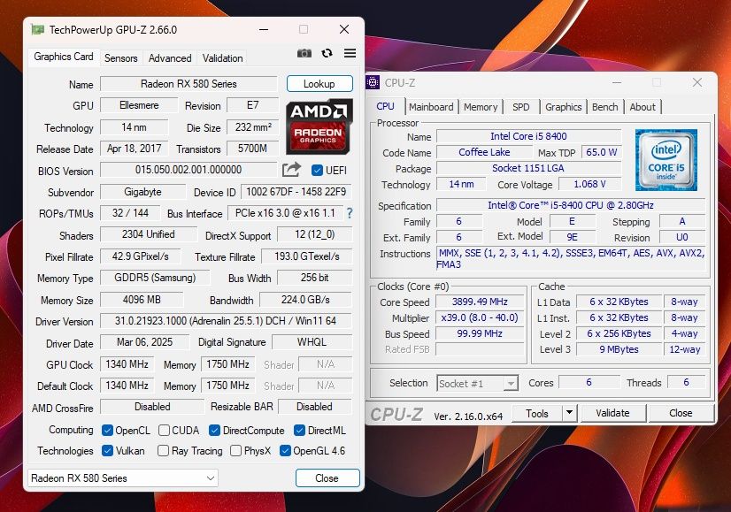 Gaming геймърски компютър i5 8400 rx 580