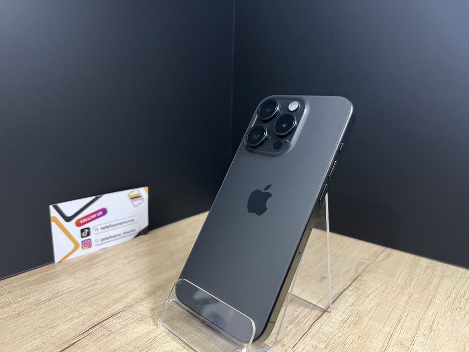 Iphone 15 Pro 128Gb Black Titanium Second-Hand Bun 3 ani garanție, Tel