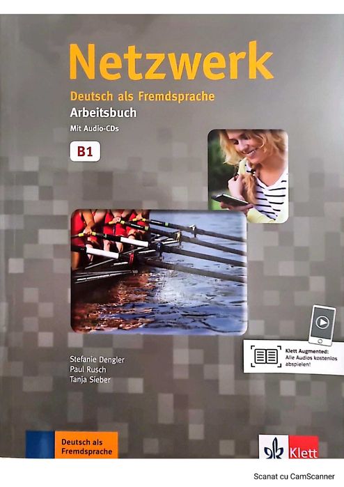 Vând patru cărți noi, în germană, Netzwerk A2, B1 Kursbuch Arbeitsbuch