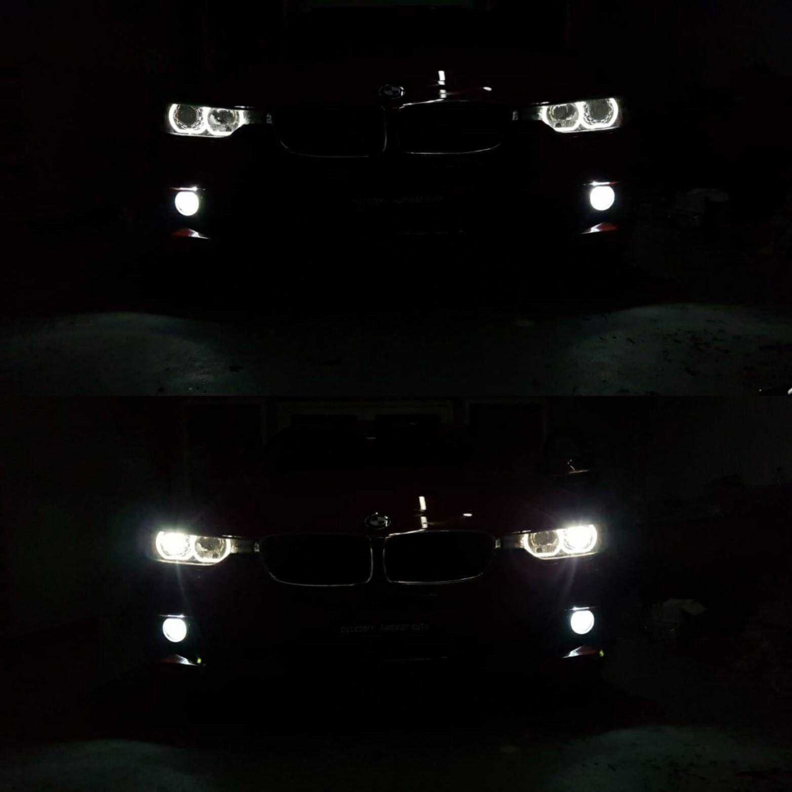 Kit Lupe Bixenon +Angel Eyes DTM M4 Asimetric+Led 120W pt BMW E90/E91