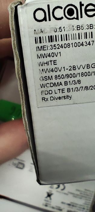 4G LTE Wi-Fi рутер Бисквитка Alcatel MW40V1 Виваком