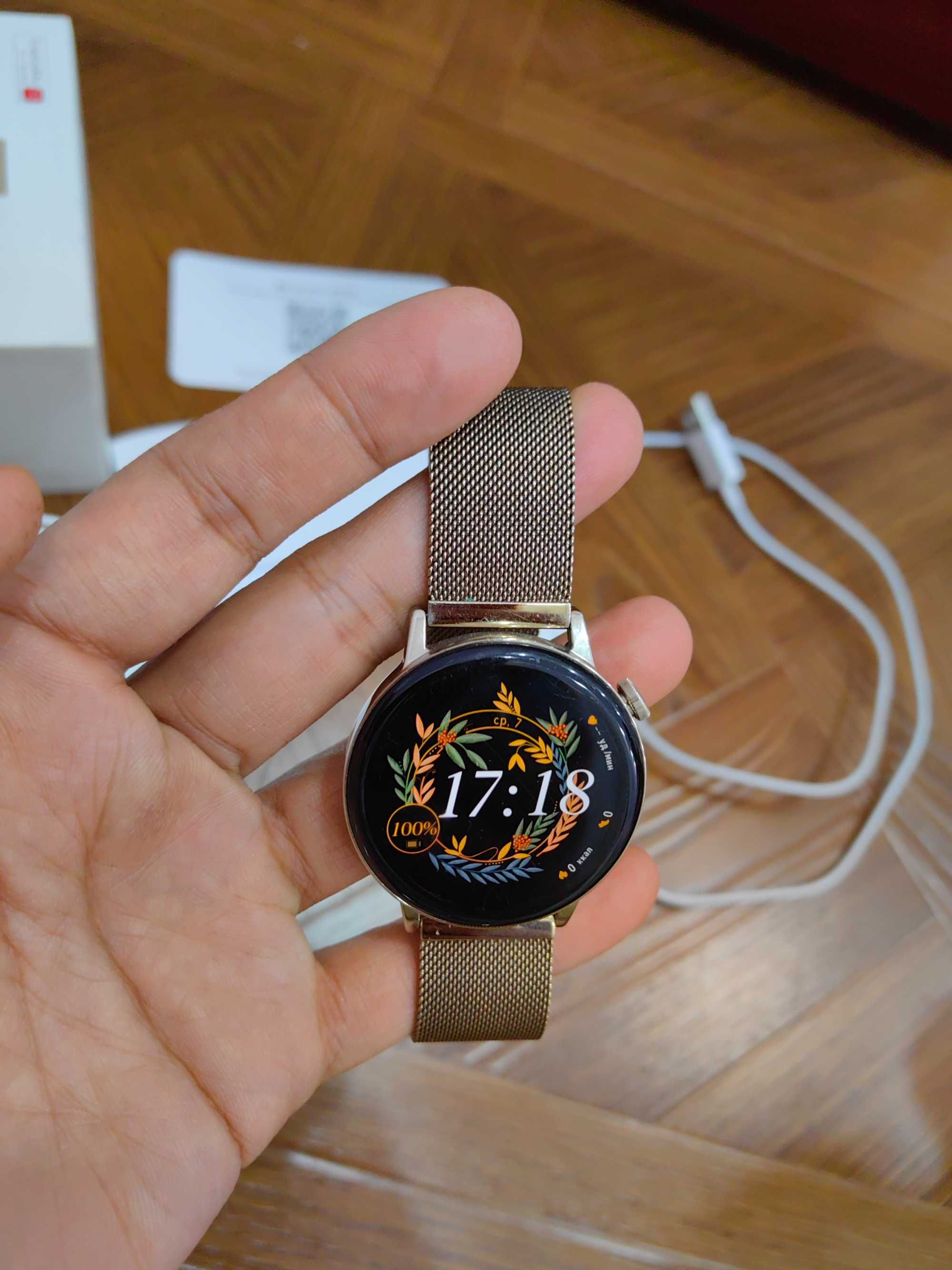 Смарт часы золото Huawei watch GT 3 42mm