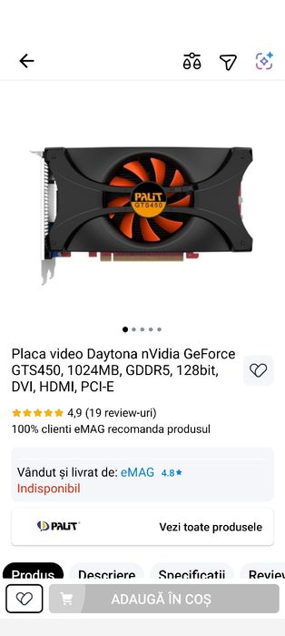 Placa video Nvidia Palit GTS 450