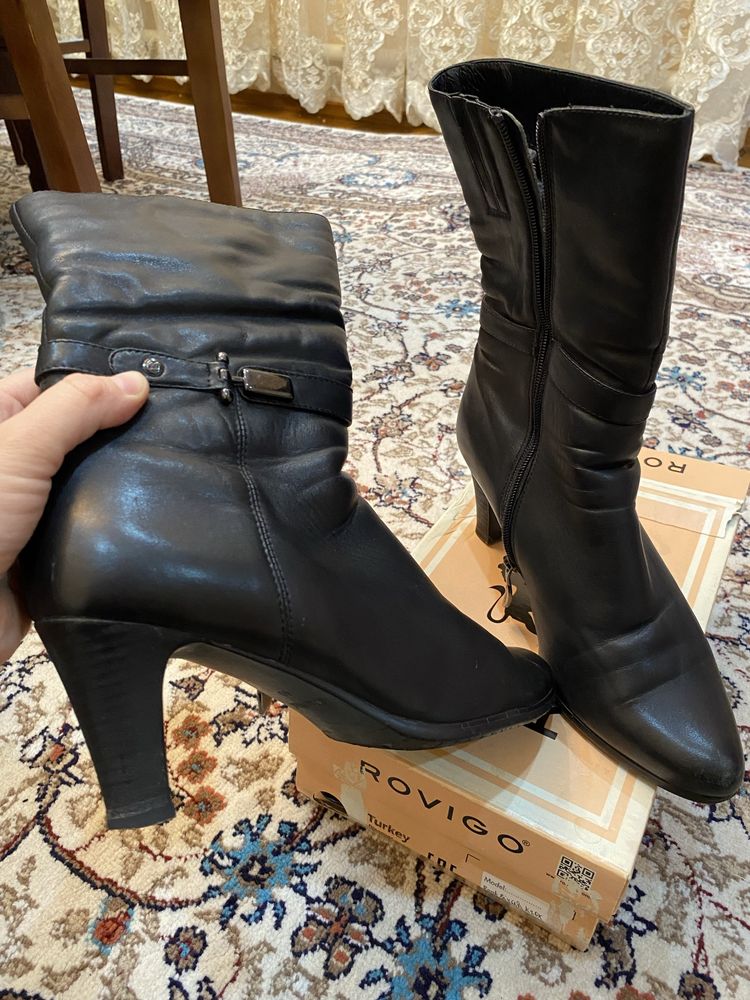 Продаются запожки кожаные на меху