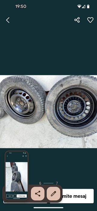 Vând cauciucuri M+S cu tot cu geantă SI separat..215|55|16