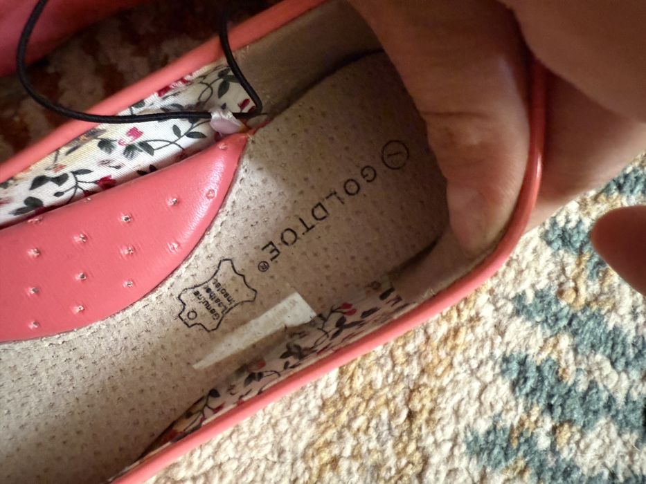 Balerini lac roz Goldtoe noi cu eticheta masura 37