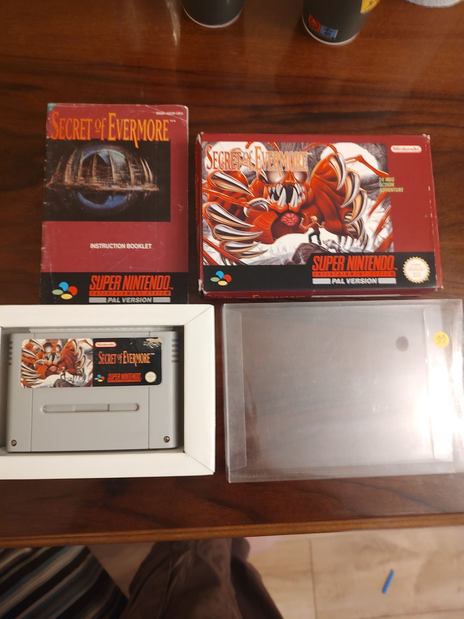 Vând caseta super Nintendo snes originala Secret of evermore C.I.B