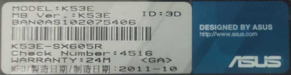 Ноутбук Asus K53E core i5-2450M, 8gb DDR3, SSD 256gb