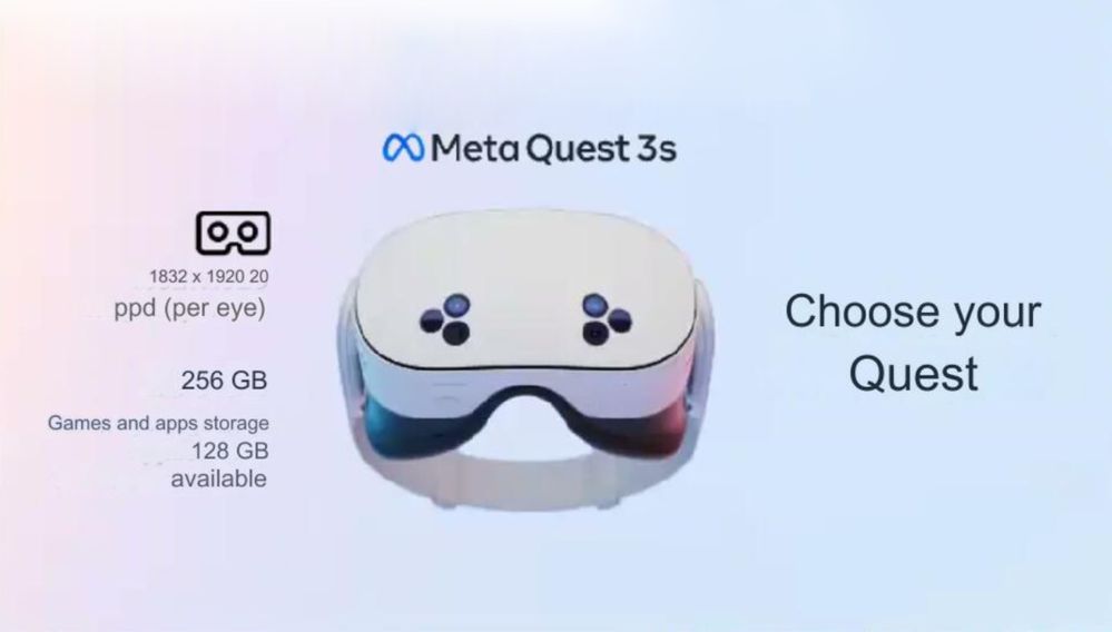 Meta Quest 3S 128/512GB доступный вход в мир и смешанной реальности!