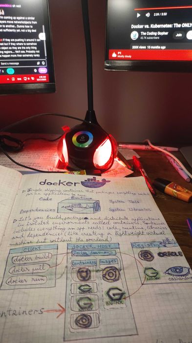 Lampa de birou LED white + lumina rainbow