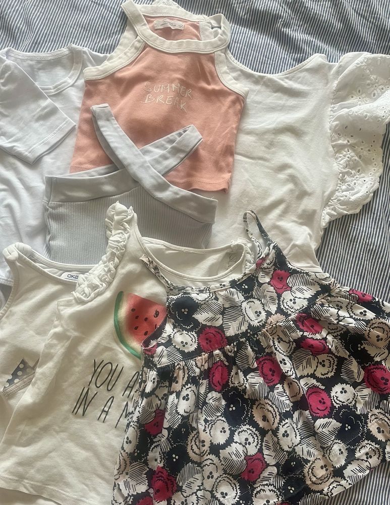 Лот летни дрехи за момиче р-р 110 ZARA, H&M, Wikiki, Rezerved, Okaidi