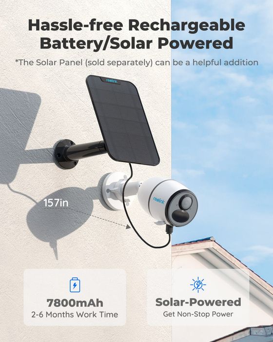Camera de supraveghere cu 4G, baterie si panou solar, Reolink G340