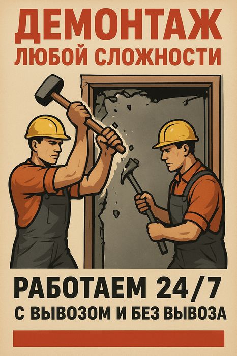 Демонтаж любой сложности!