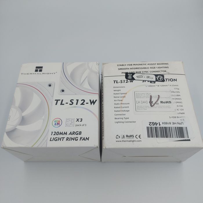 Set ventilatoare pc ARGB tip inel TL-S12-W 3x ventilat noi la cutie