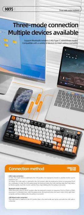 Smailwolf MK95 — механическая клавиатура беспроводная