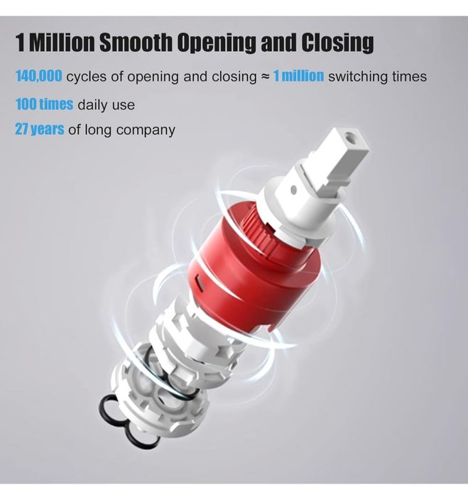 Baterie Baie Modernă – Gât Pivotant 1080°, cu Afișaj LED Temperatură