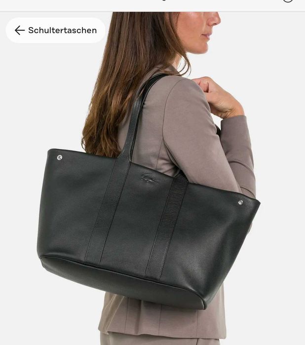 Сумка LACOSTE новая, кожа, шоппер, Big Tote