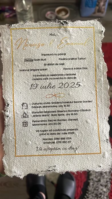Invitații de nuntă personalizate