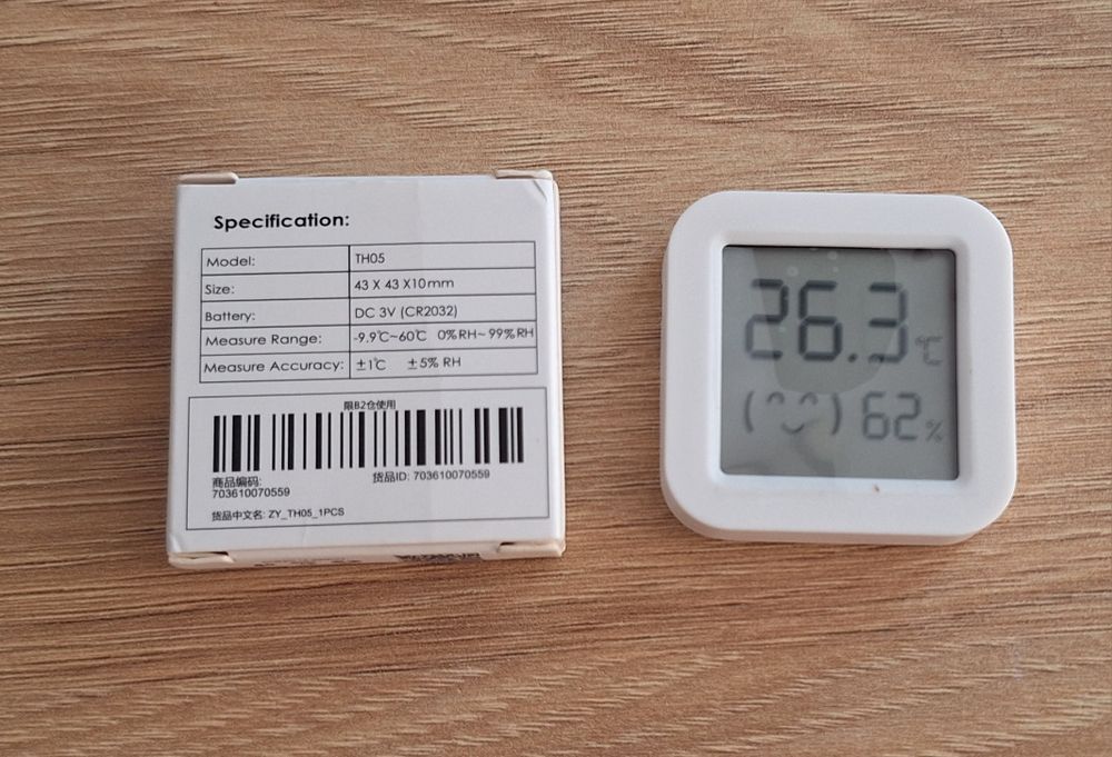 Senzor temperatură și umiditate (nou) + baterie