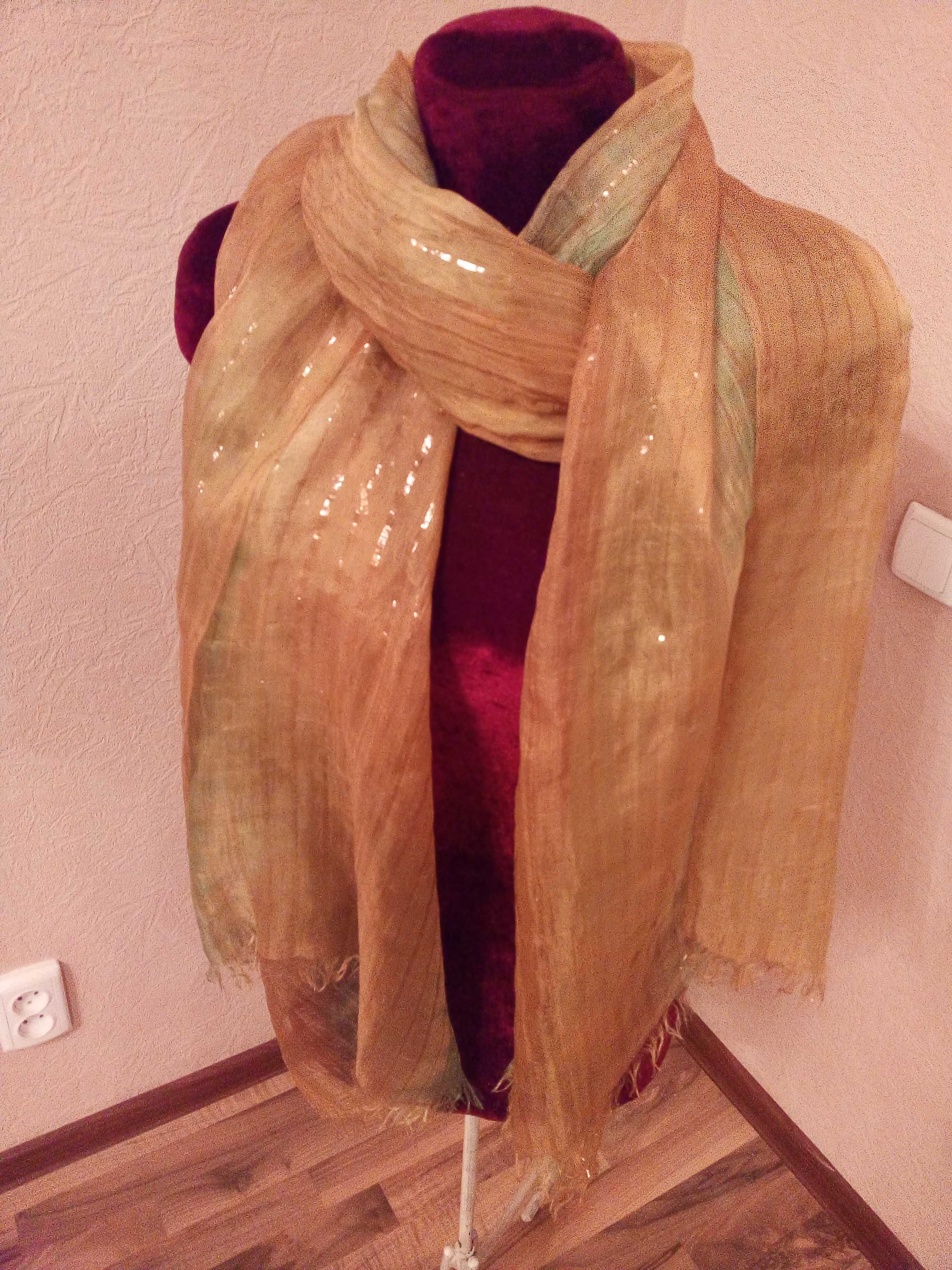 Легкие женские шарфы накидки(см фото) Цена за 1 шт