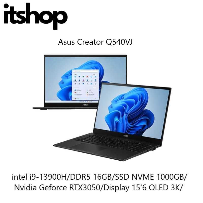 Asus Creator Q540VJ i9-13900H 15/1000 RXT3050 6GB/Display 15'6 OLED 3K