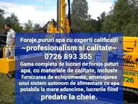 Executam foraje ,puturi apa ,fântâni,montare tuburi