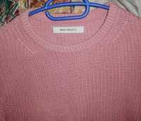 Къс пуловер пепел от рози norse projects, р-р S-M