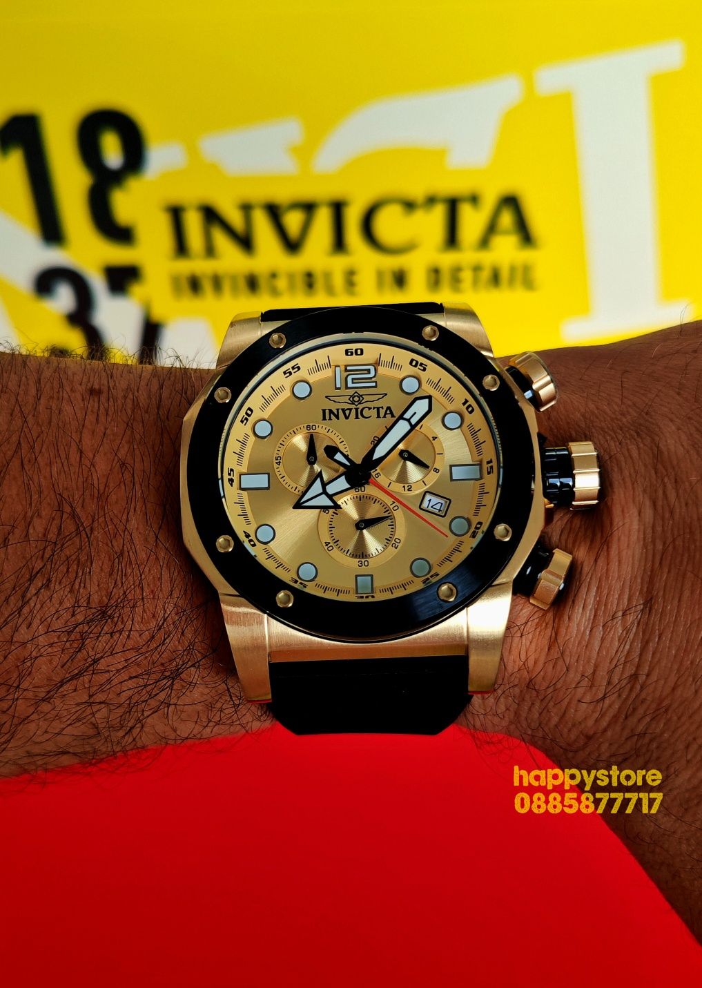 INVICTA Sea Hunter black 54 mm, Инвикта нов ръчен часовник