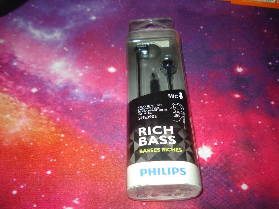 Casti cu microfon handsfree Philips SHE3905 rich bass
