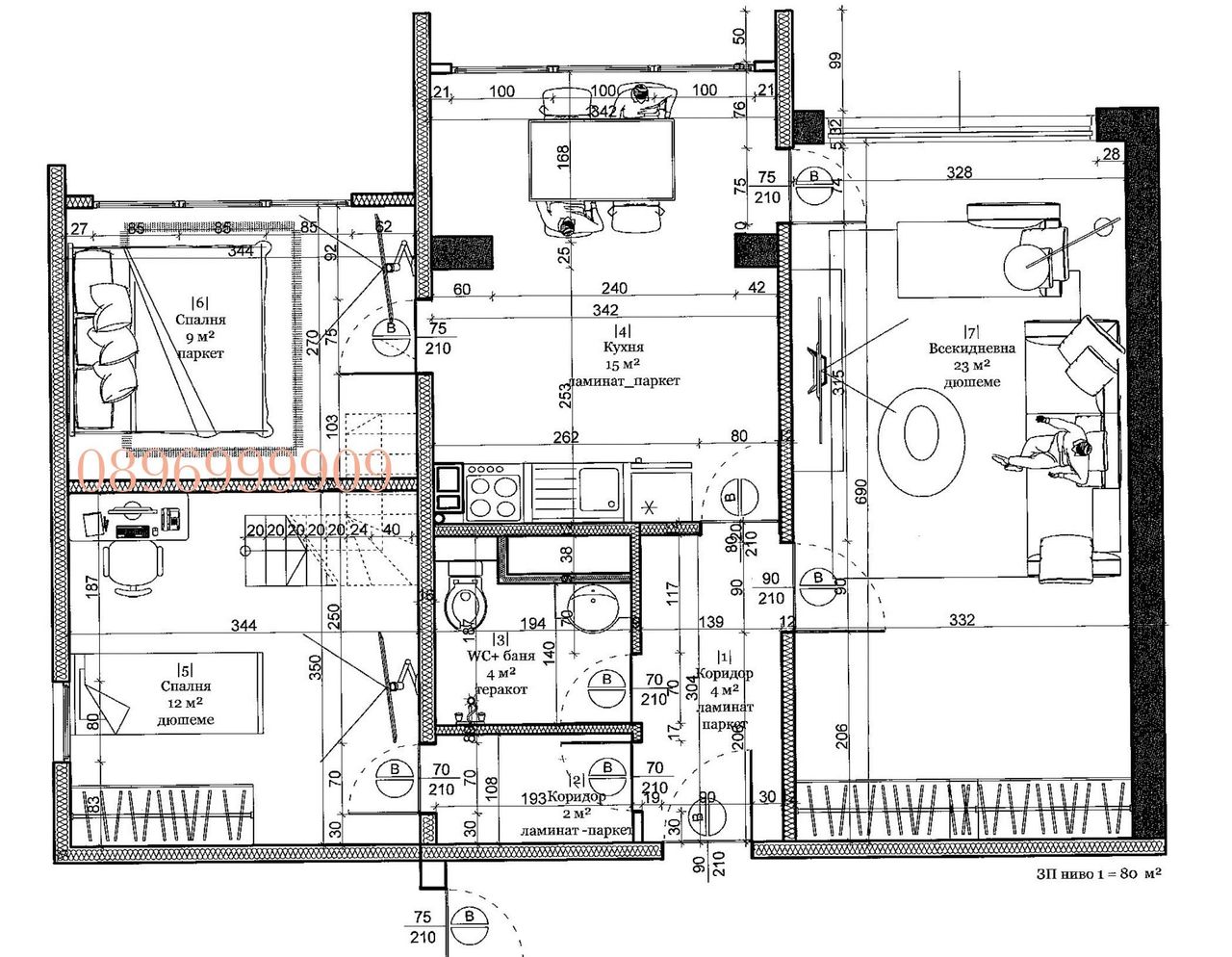 Продава се Четиристаен апартамент в Варна, Трошево - 104 кв.м за 1741 €/кв.м - Снимка #11