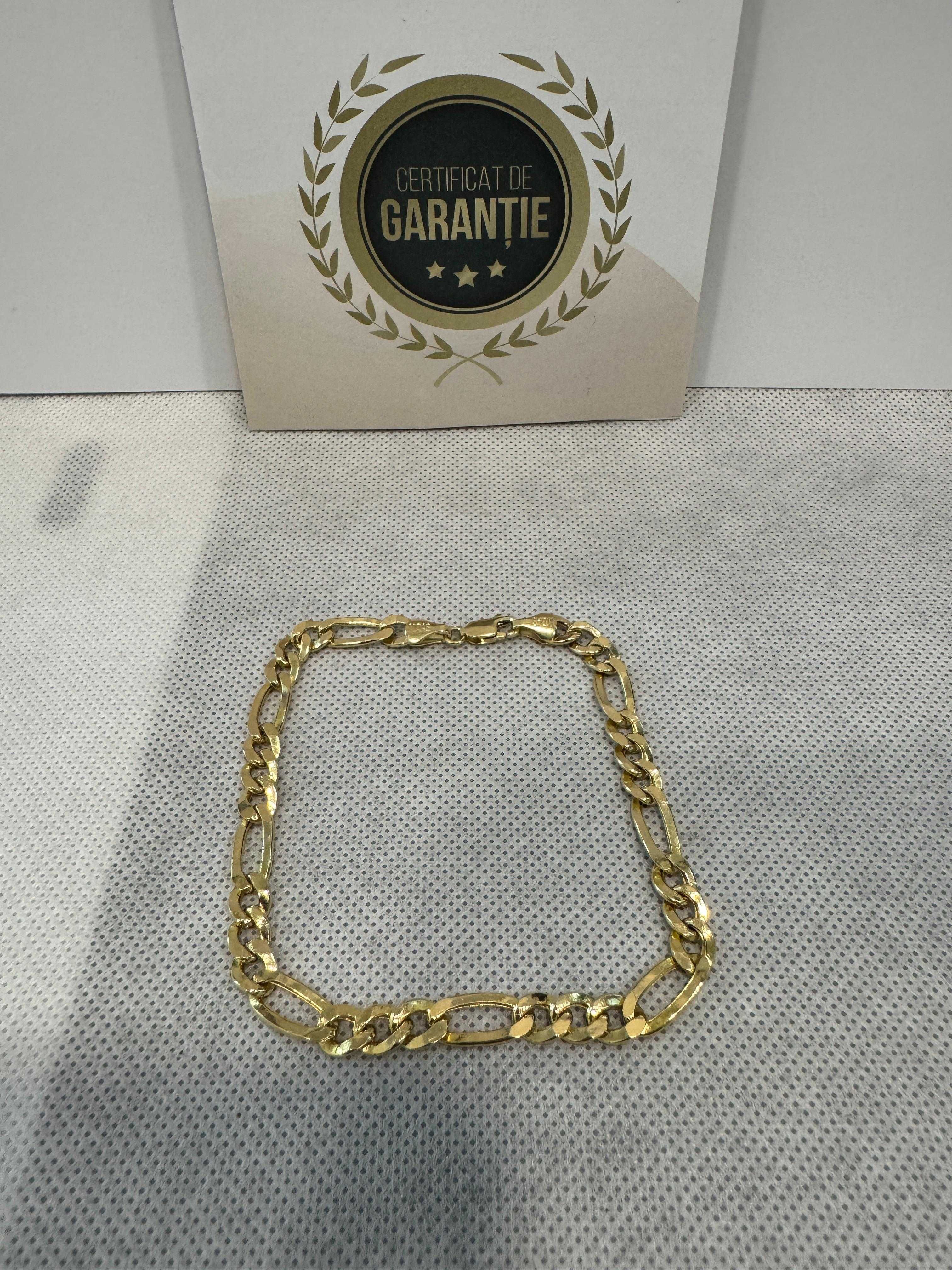 (Ag41) Bratara aur 14K B5237-Garantie 2 ani!