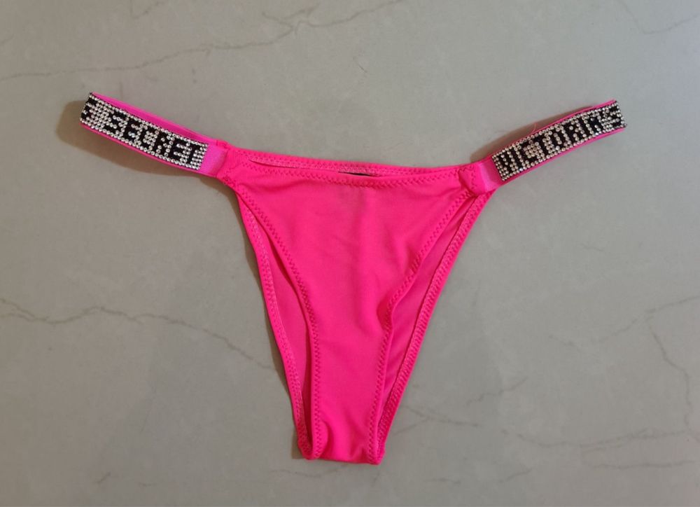 Tanga Sexy Chiloti Victoria Secret s bumbac rosu alb roz negru