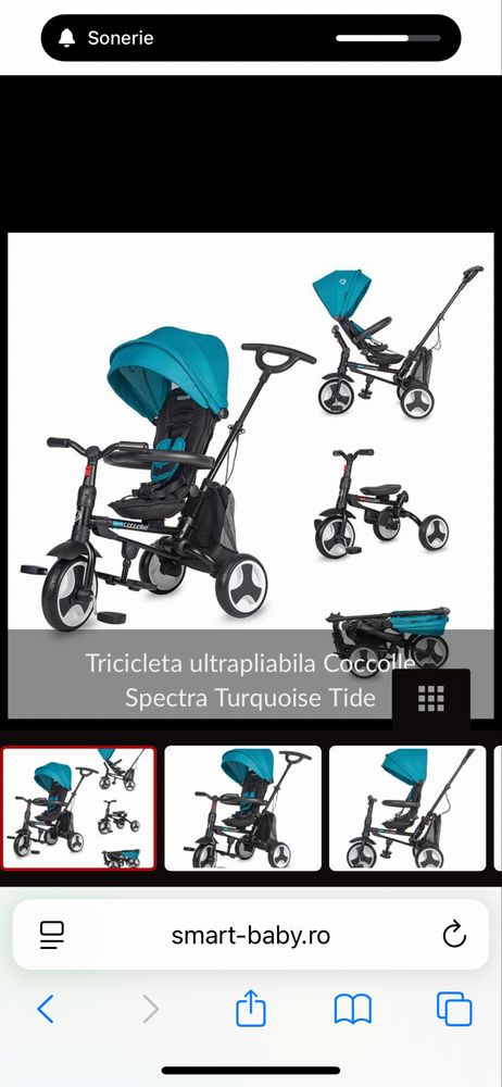 Vând tricicletă ultra pliabilă Coccolle. Folosit foarte puțin.