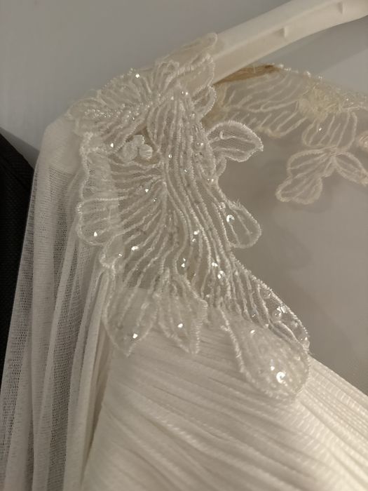 Rochie cununie Cristallini midi ivory