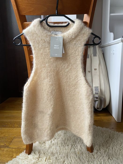 H&M вълнен топ/потник/пуловер без ръкав