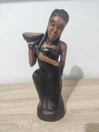 Statueta africana sculptata manual din lemn de esenta rara