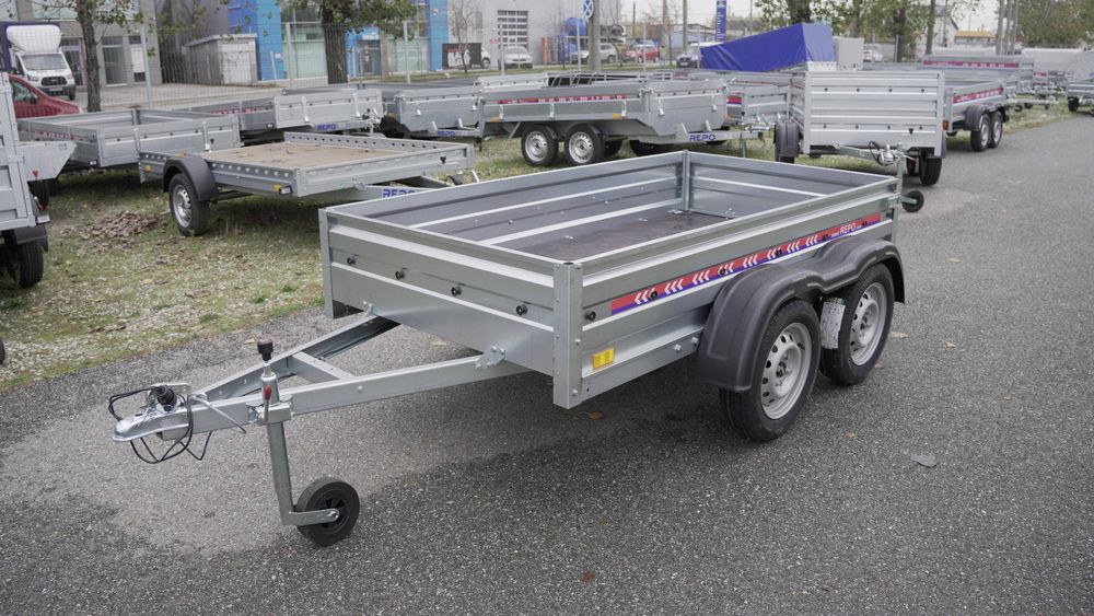 Remorca 750 kg, dublu ax REPO, numar rosu, RAR inclus
