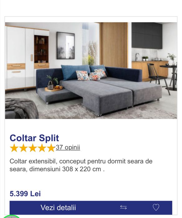 Canapea Coltar Living