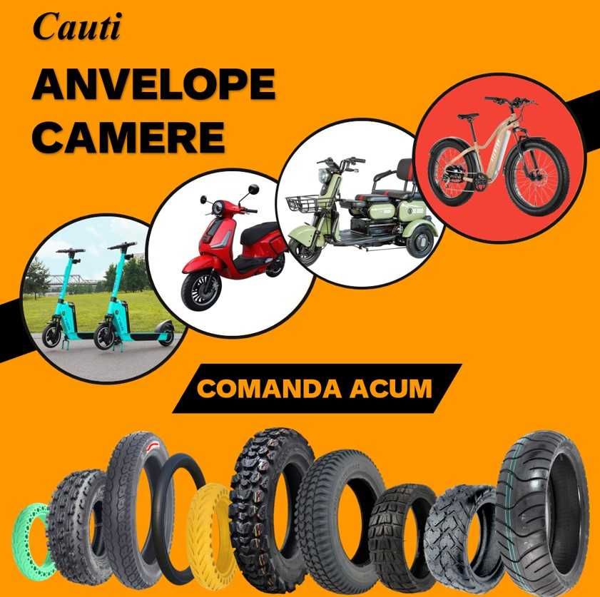 Set anvelopa+camera 2.50-10 scutere trotinete 14 inch cauciuc moto